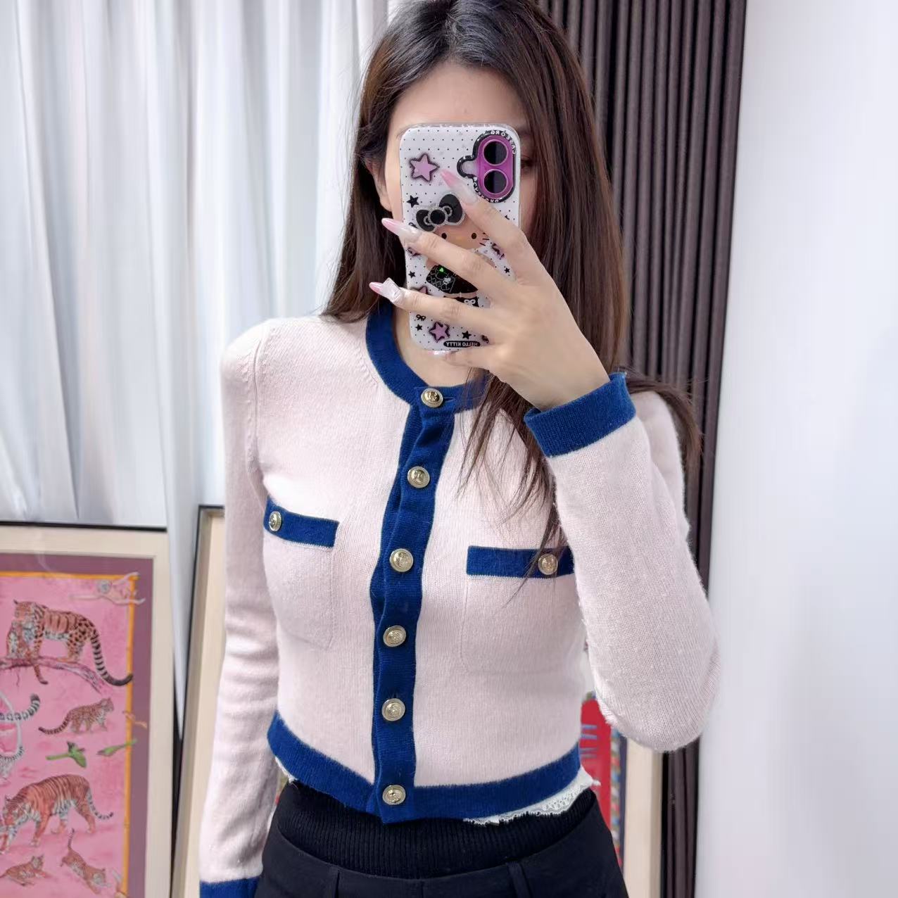 95新 Chanel/香奈儿 麦殿/开衫粉色34码/251103QNYVX15