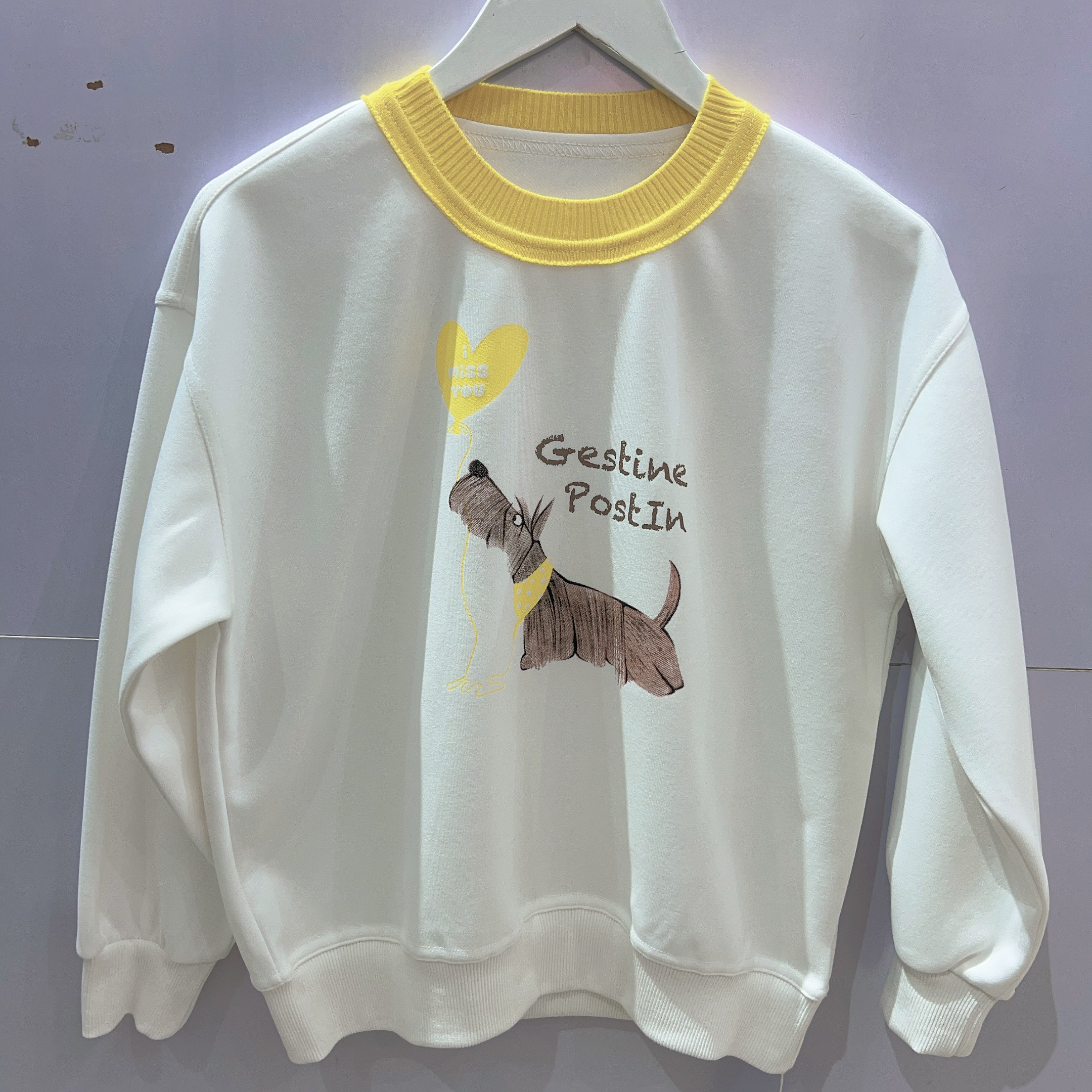 女童8-12岁130-170码长袖卫衣白色休闲T恤