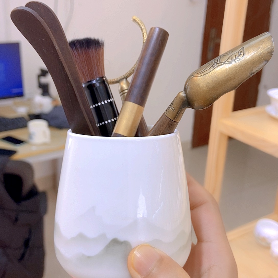 羊脂玉瓷茶具套装