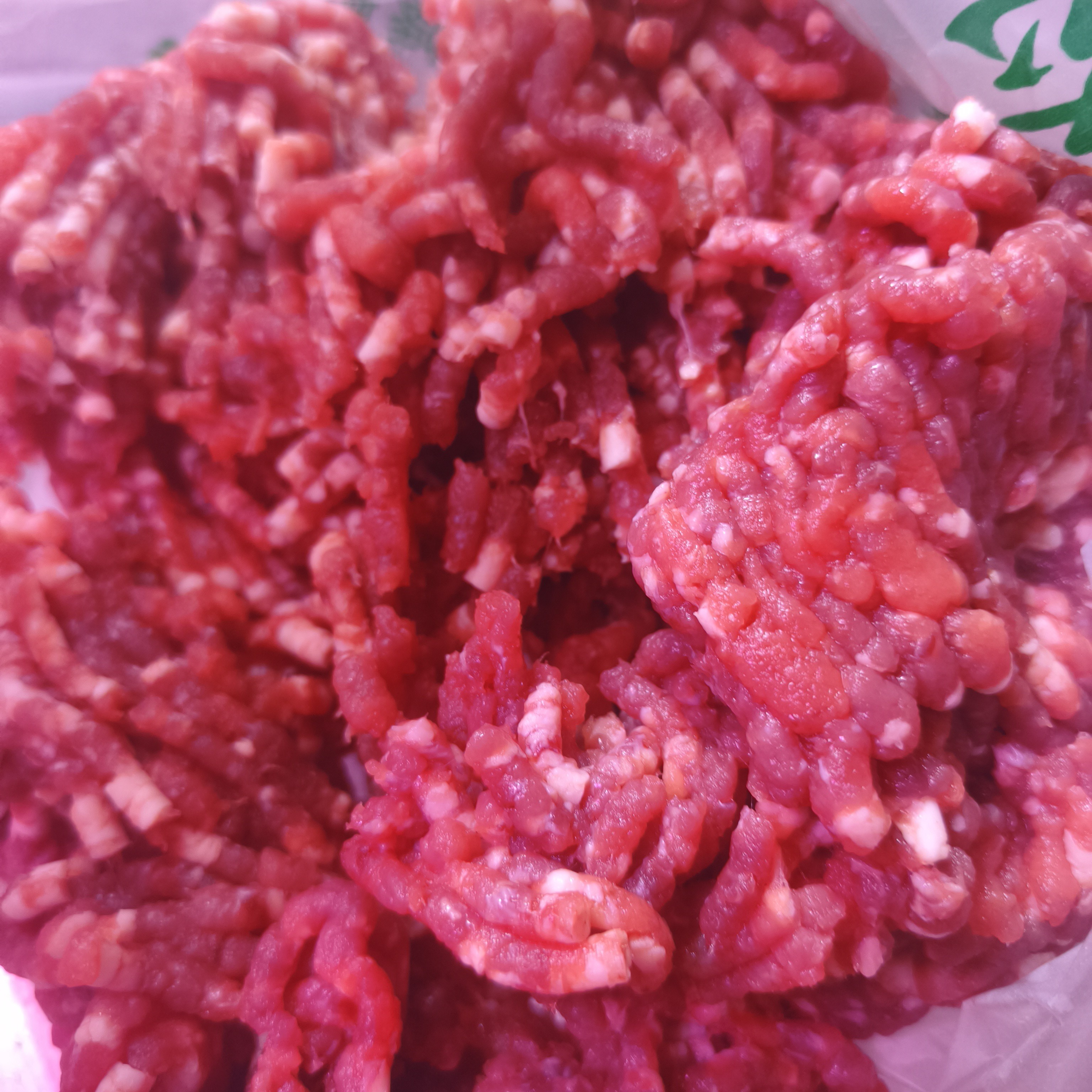 新鲜的牛肉馅（好吃）