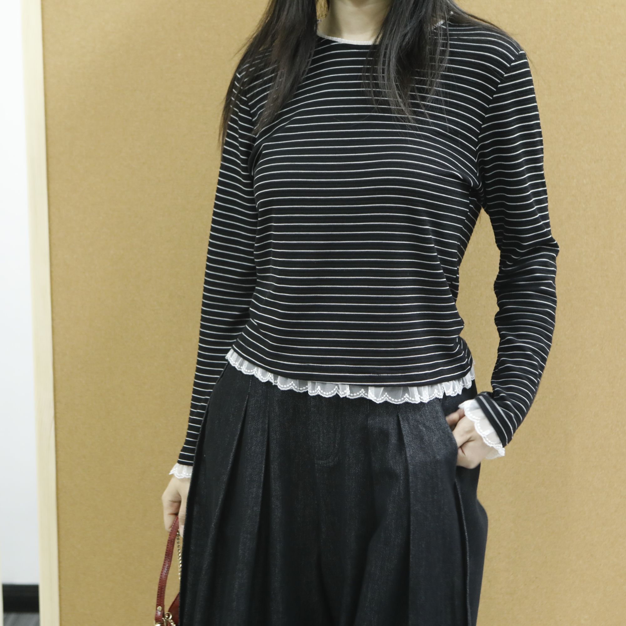 条纹两色打底A10551