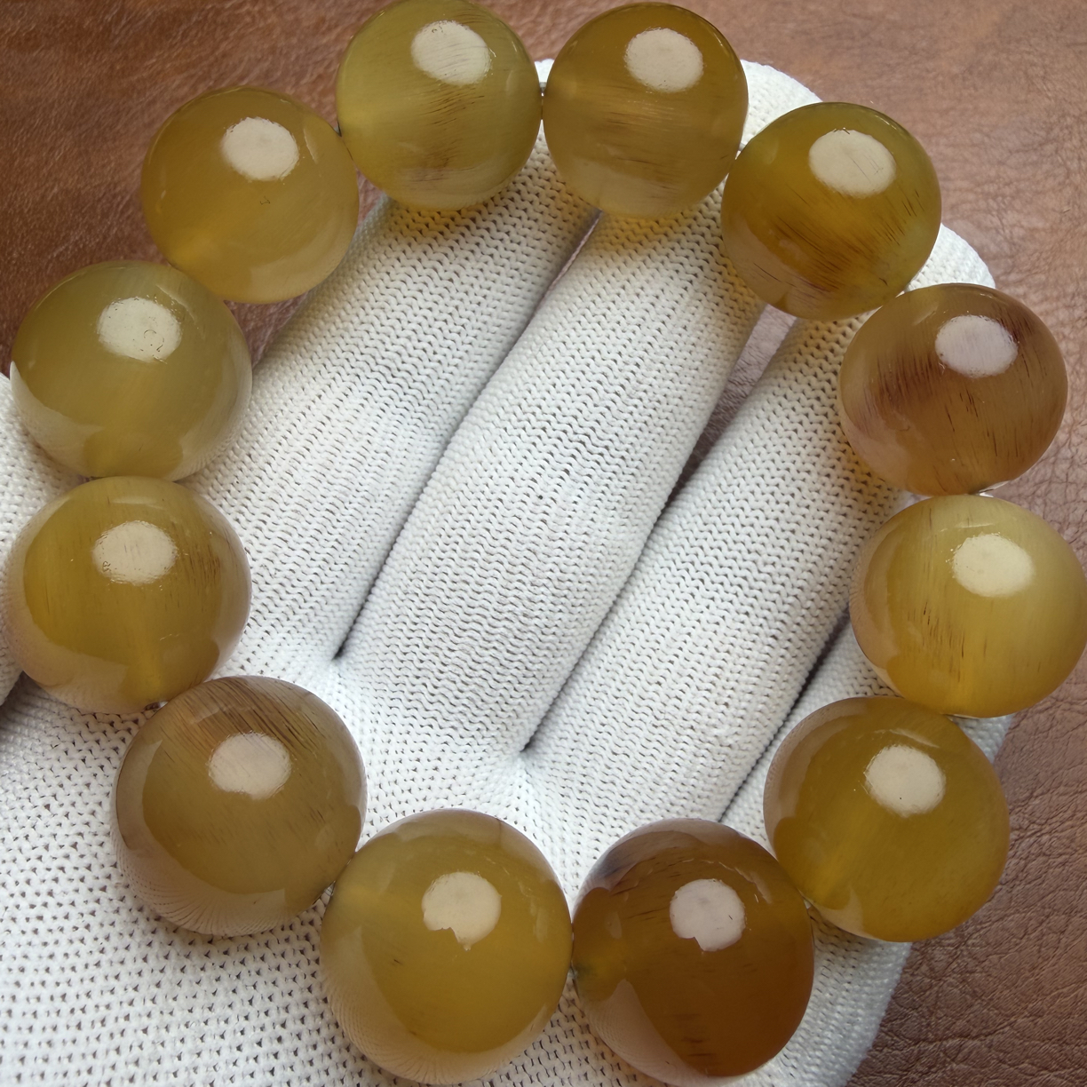 非金属木质手链 驴蹄子手串蜜色血丝毕业2.0尺寸