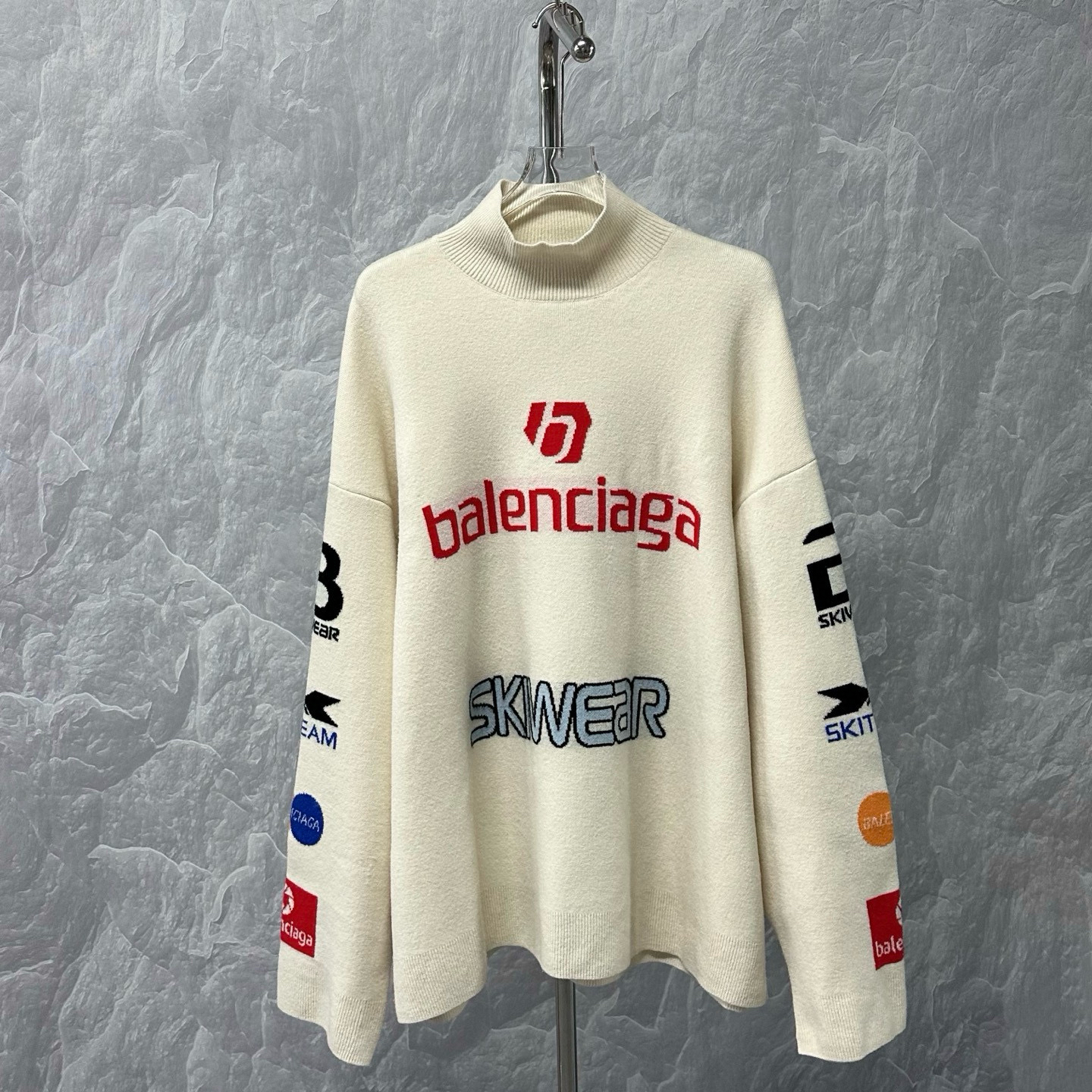 未使用 Balenciaga/巴黎世家 SS24 SKI滑雪高领logo毛衣M码A00046