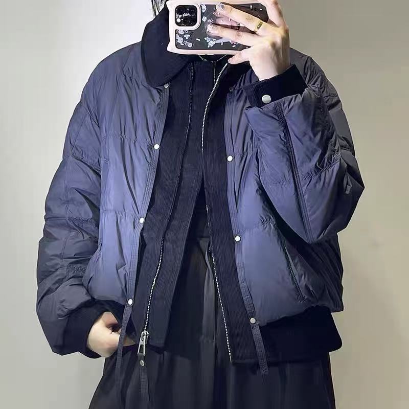 龙秋冬新款宽松时尚保暖休闲羽绒服12323