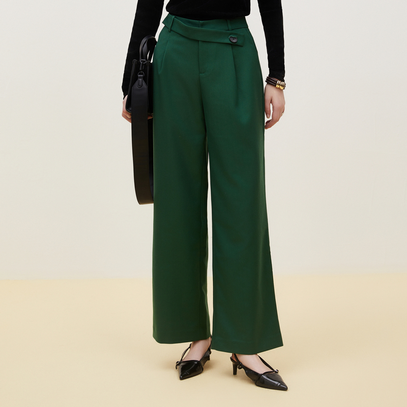 XG/雪歌【特批款】高腰直筒简约复古撞色宽松气质轻奢XI402033A641