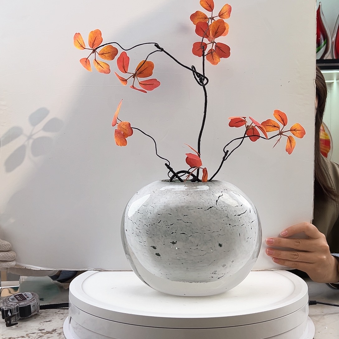 茶盏琉璃水晶花瓶