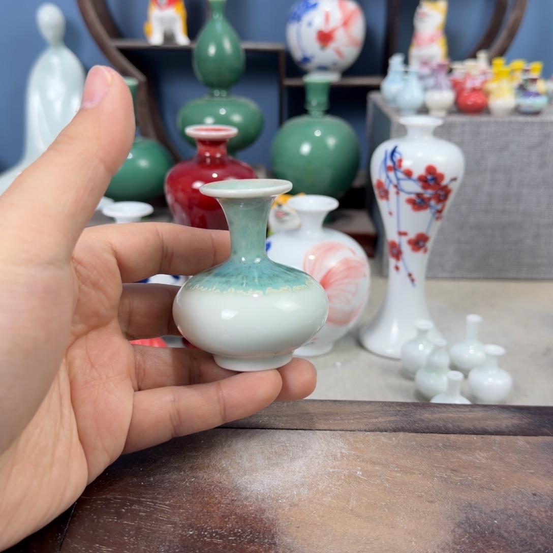 陶瓷手工小花器摆件