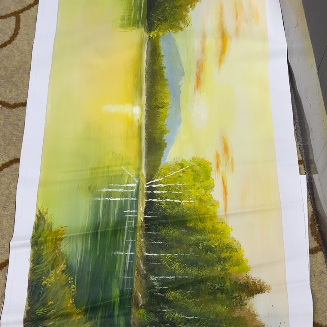 油画油画四尺作品艺