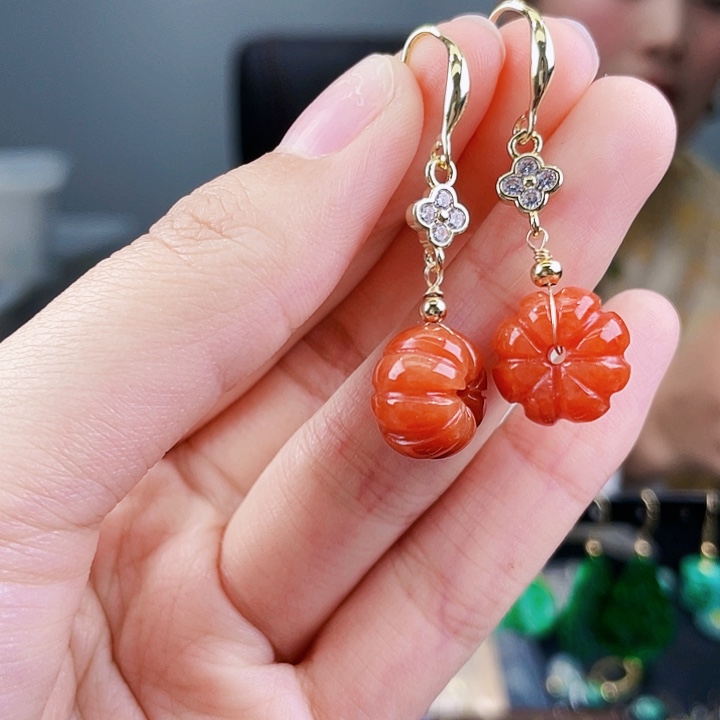 翡翠耳饰未镶嵌饰品