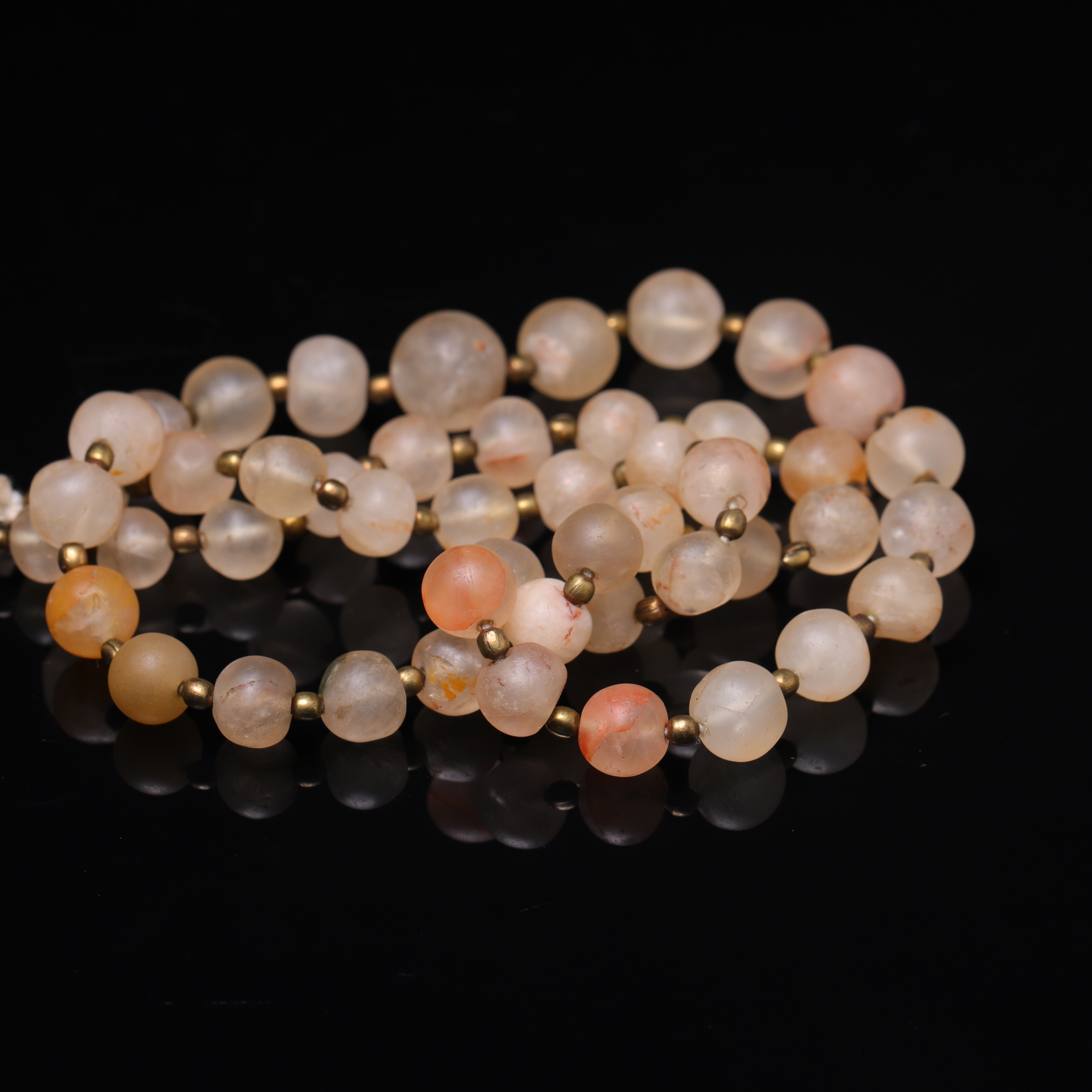 明代天然水晶珠串项链-NX