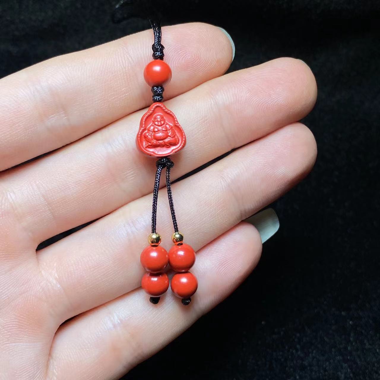 含辰砂工艺品【美丽专属】朱砂挂件-12*10*5mm-（7）