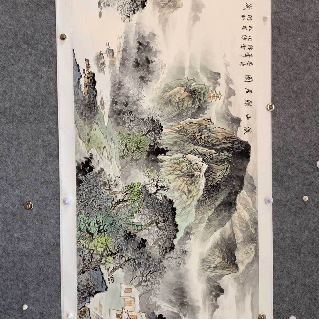 远***人国画山水作品写意