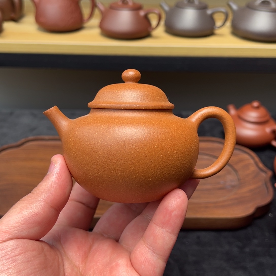 紫砂茶壶180cc金降坡掇只