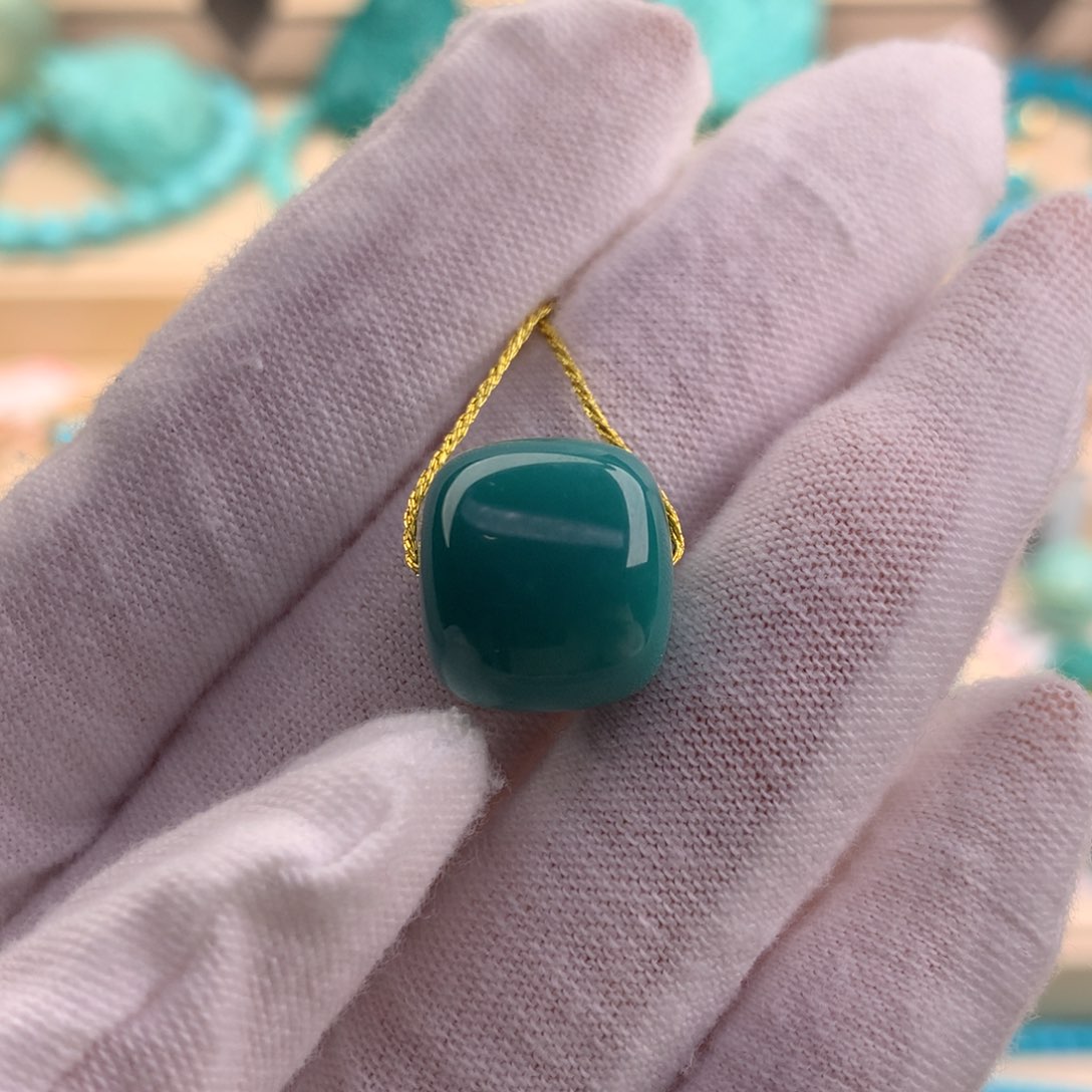 绿松石珠宝奇石未镶嵌14.1×13