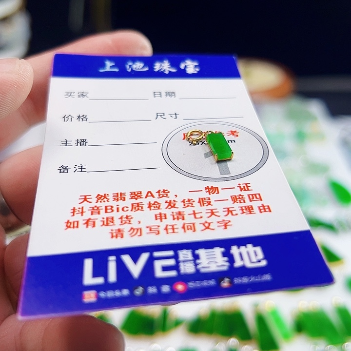 颈饰18K金镶嵌翡翠翡翠