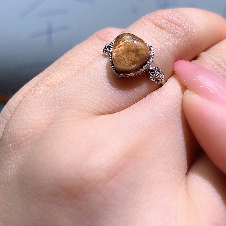 戒指银S925镶嵌水晶