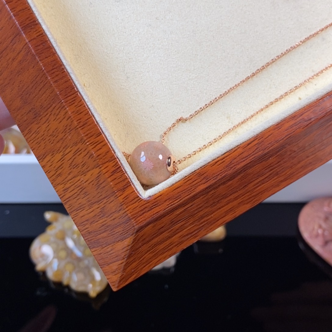 硅化珊瑚（珊瑚玉）合金颈饰30