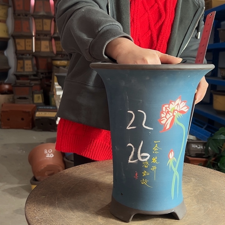 蓝一念花开大花盆花盆