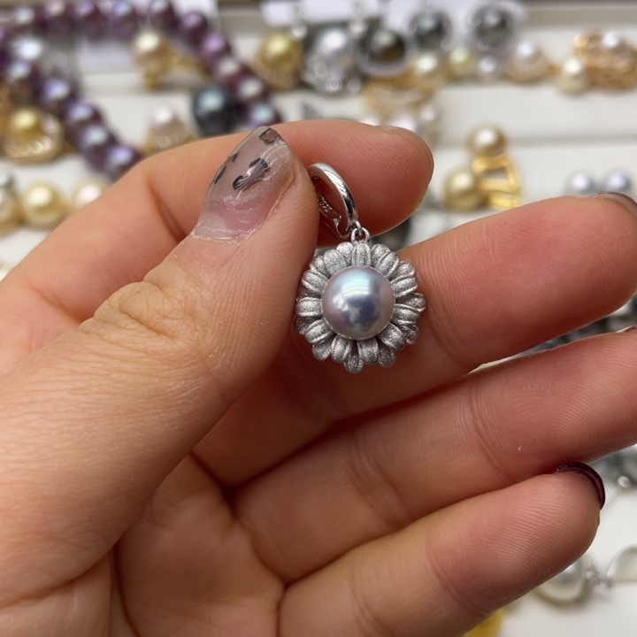 海水珍珠吊坠(不含链)银S925镶嵌