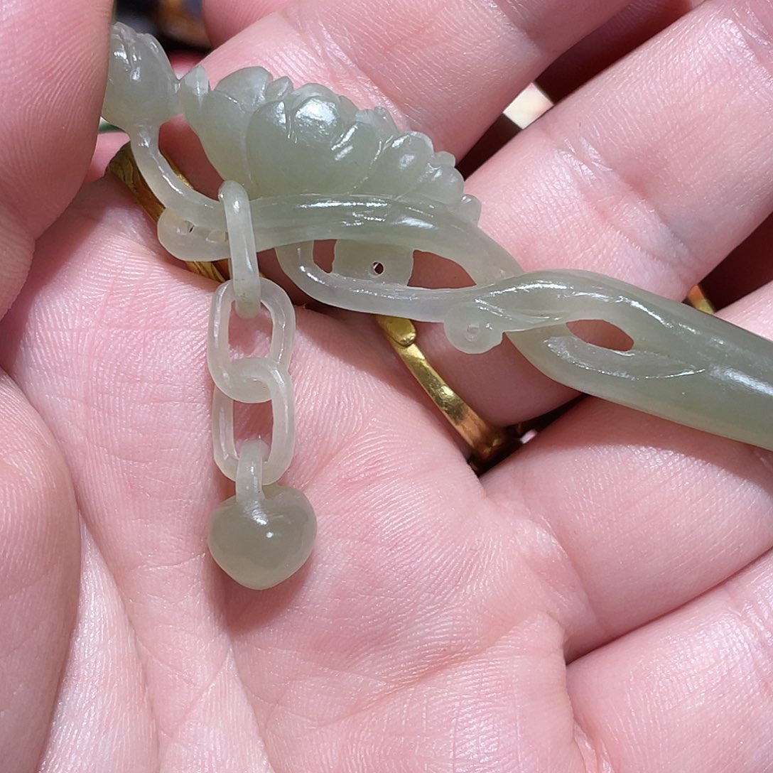 和田玉未镶嵌发簪