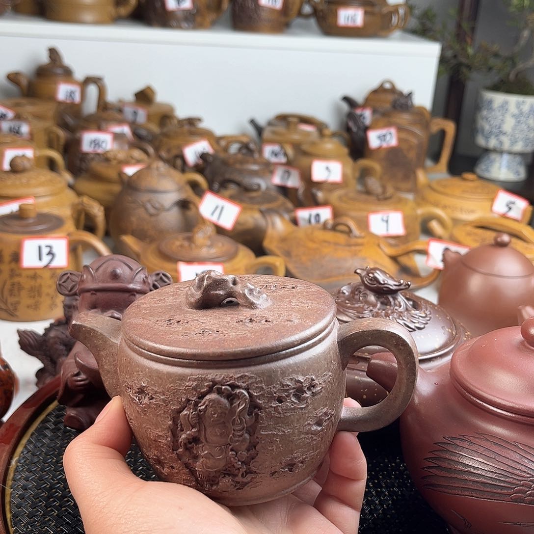 紫泥茶壶无*宜兴紫砂