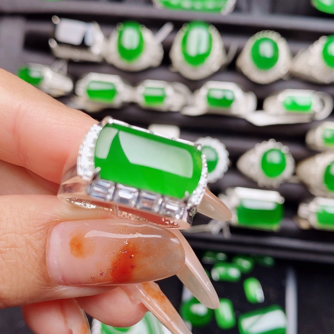 未镶嵌戒指翡翠天然翡翠正品