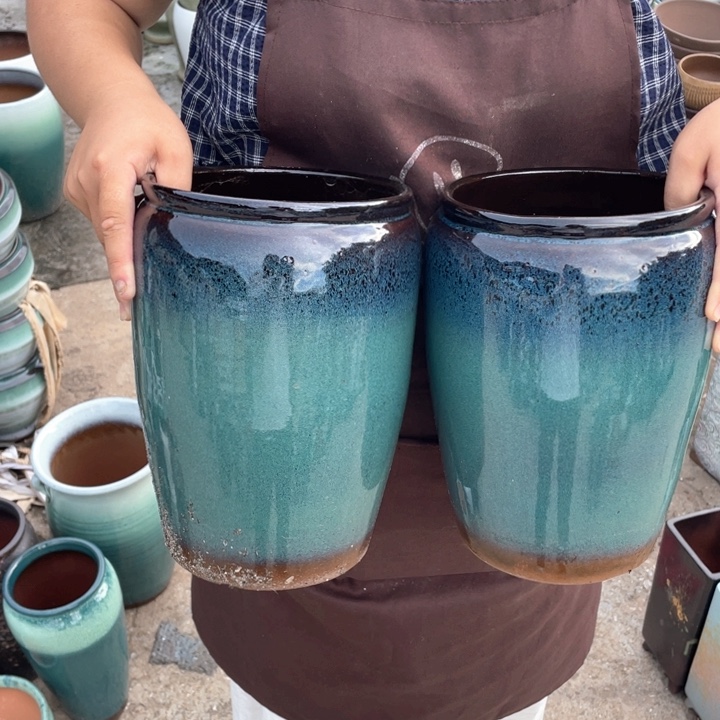 紫砂花盆口17高26正品正品