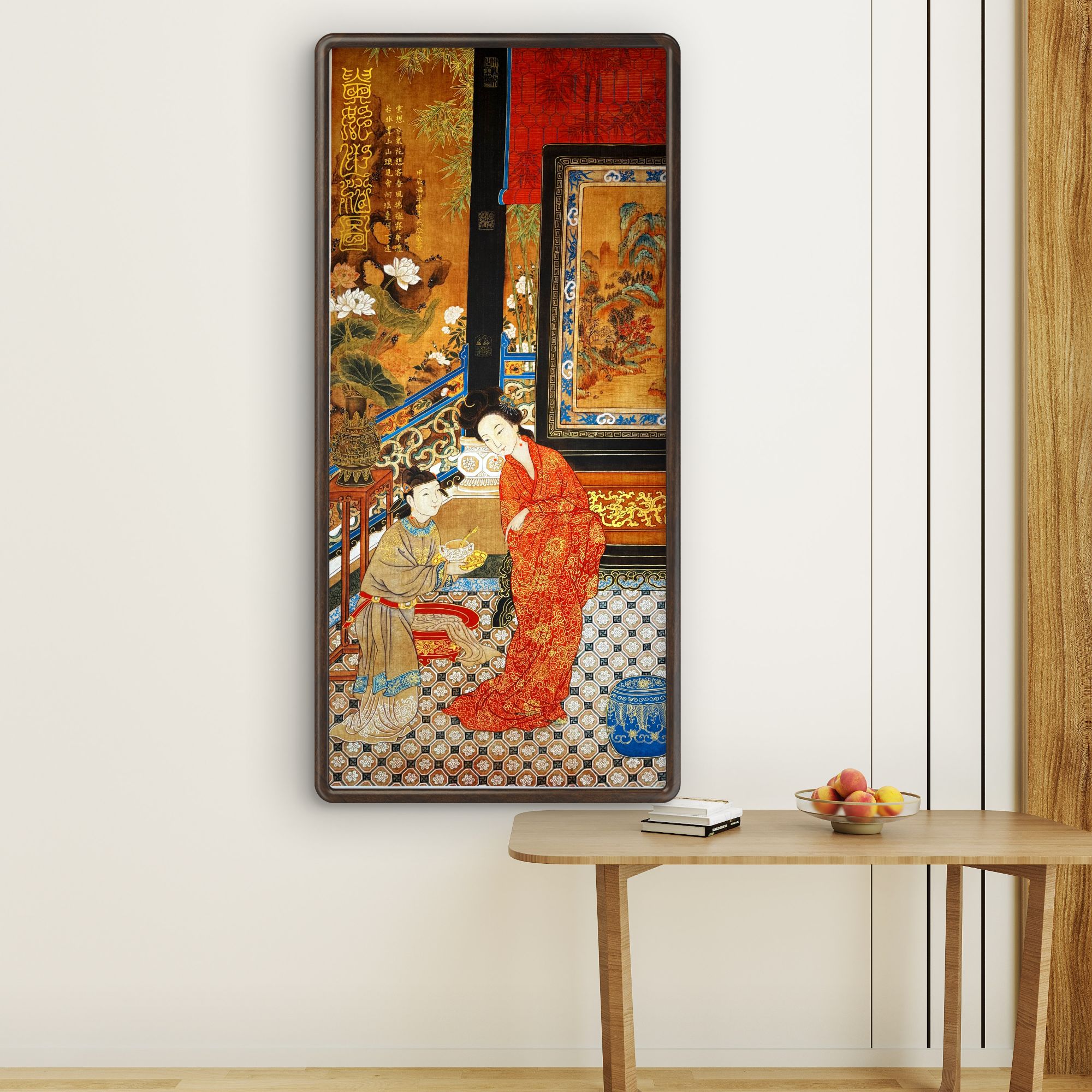 【宫彩手绘描金】孙海宁 手绘国画 —《贵妃出浴图》