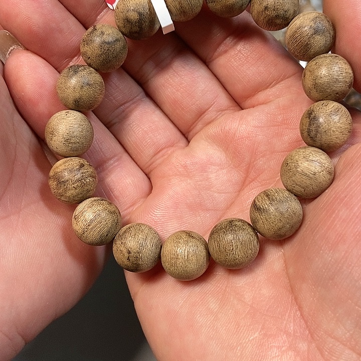 沉香手串诚**人天然金三角1.3 15