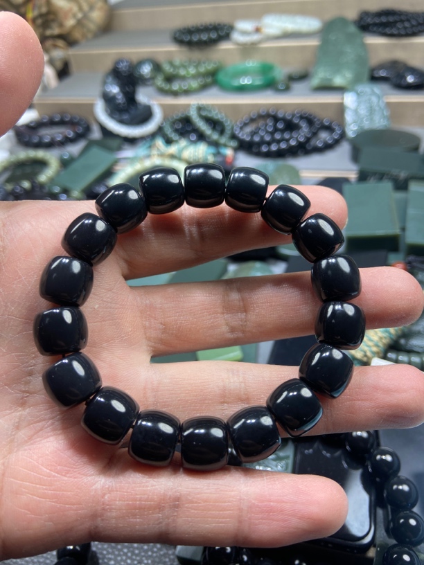 和田玉墨玉卡12直切