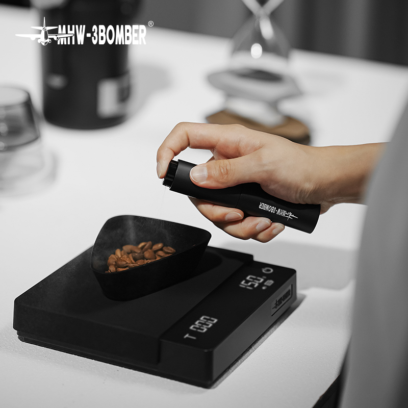 MHW-3BOMBER/轰炸机磨豆机防飞粉去除静电喷雾器咖啡豆喷雾瓶便携