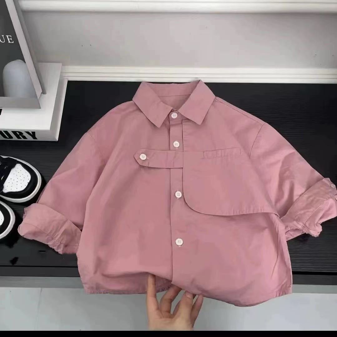 501206《现》春款新款优选韩版儿童休闲舒适日常时尚百搭潮流衬衫