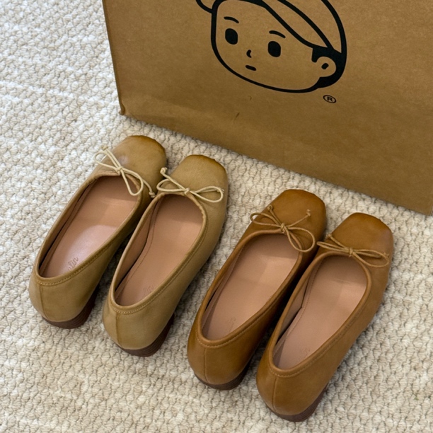 晚睡兰·内增高6cm蝴蝶结芭蕾舞单鞋女春季韩版复古浅口软底女鞋