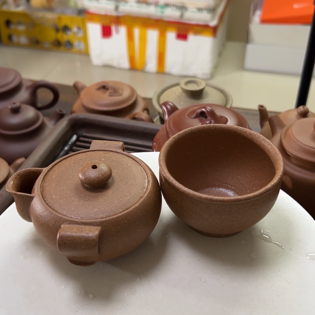 茶壶紫砂老段泥手抓壶130