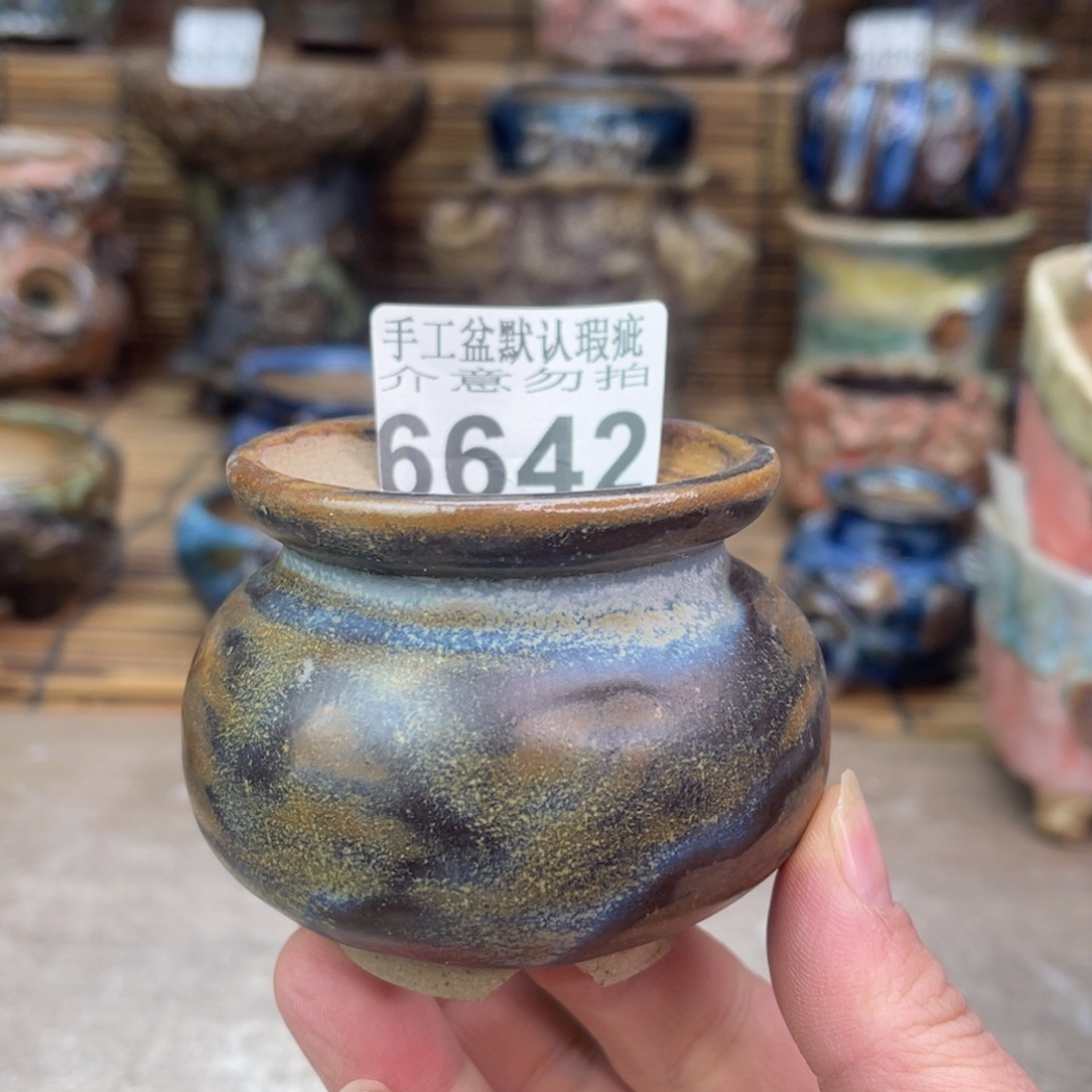 手工花盆默认瑕疵完美者勿拍