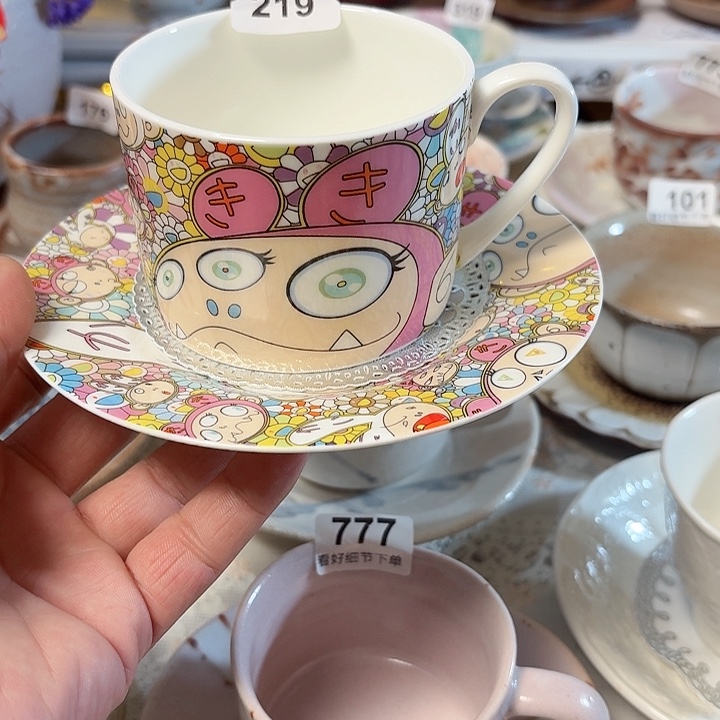 瓷片卡通咖啡卡通卡