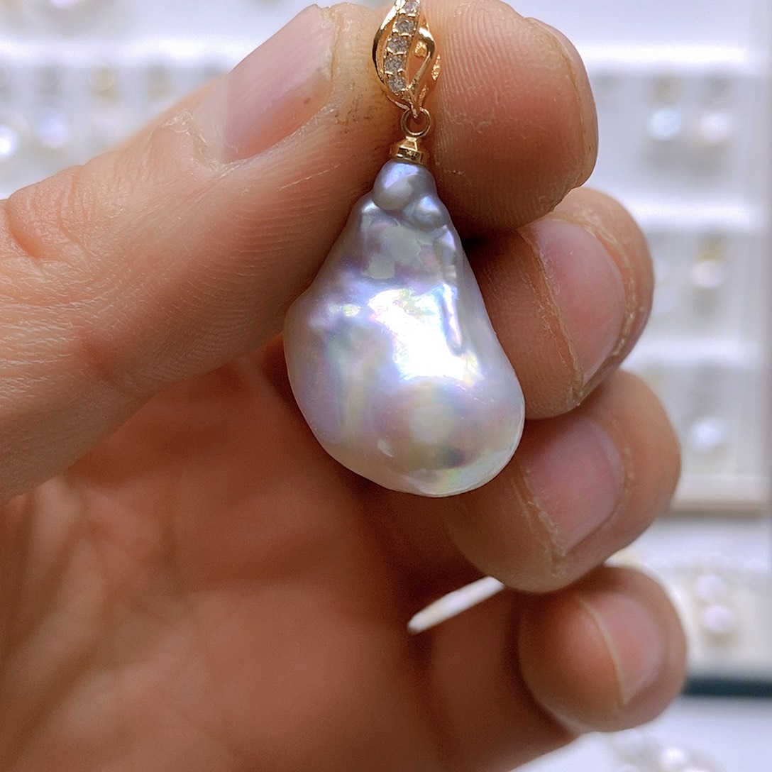 淡水珍珠颈饰银S925镶嵌