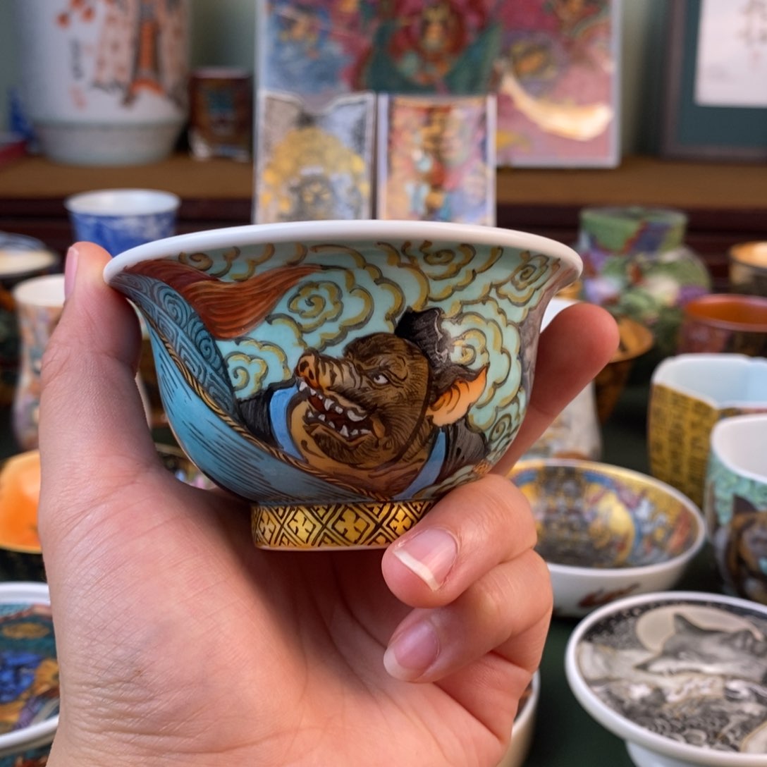 纯手工手绘陶瓷杯