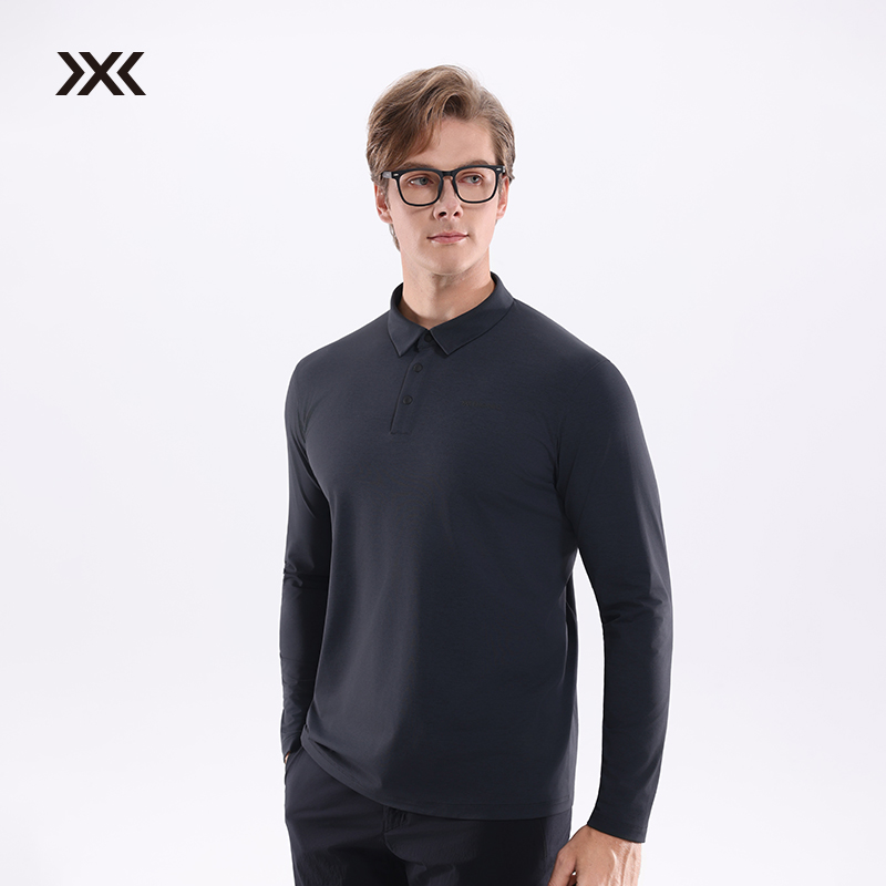 XBIONIC布里兹棉感速干长袖POLO衫 防晒抑菌透气干爽弹力秋季男款