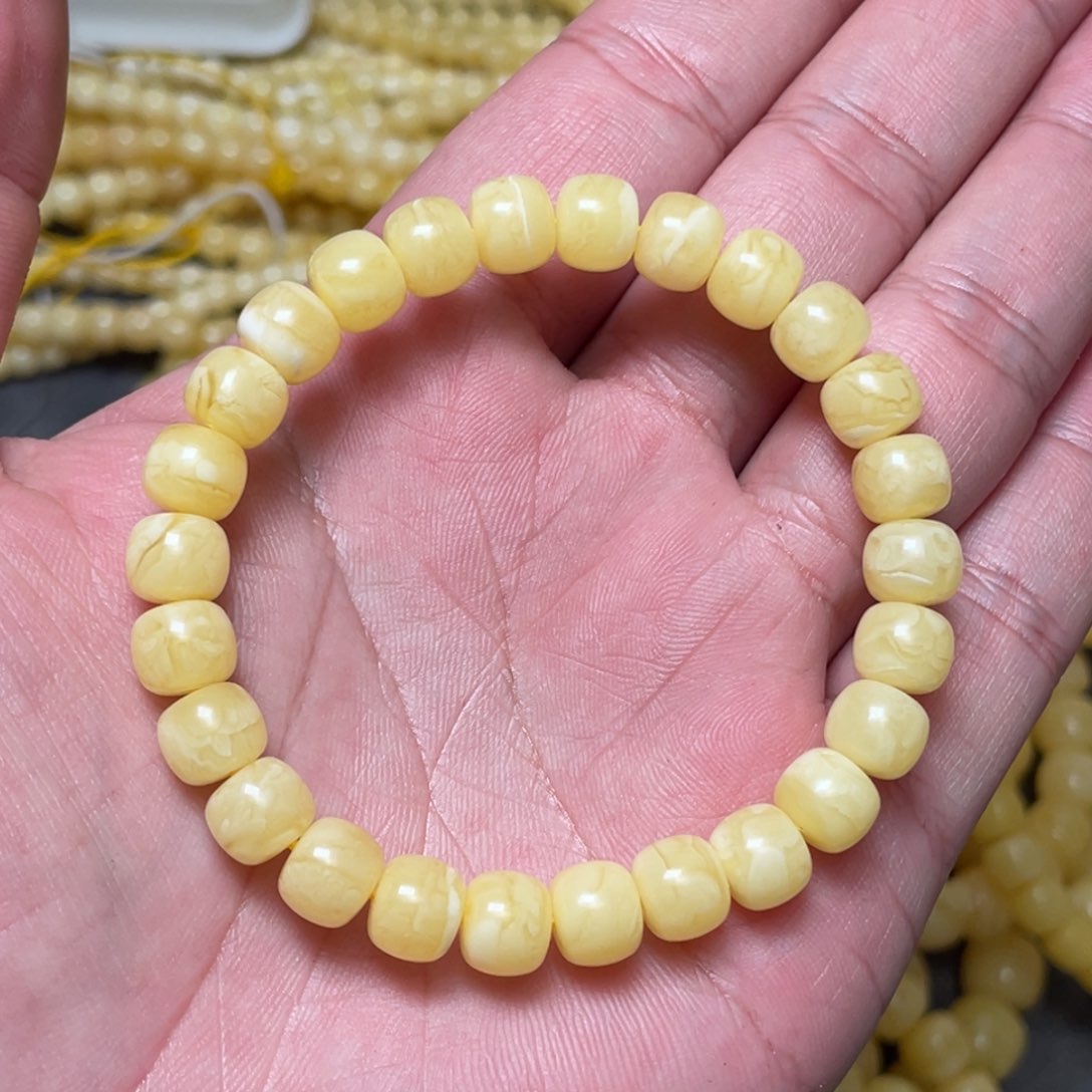 蜜蜡裸石未镶嵌蜜蜡手串8.3mm