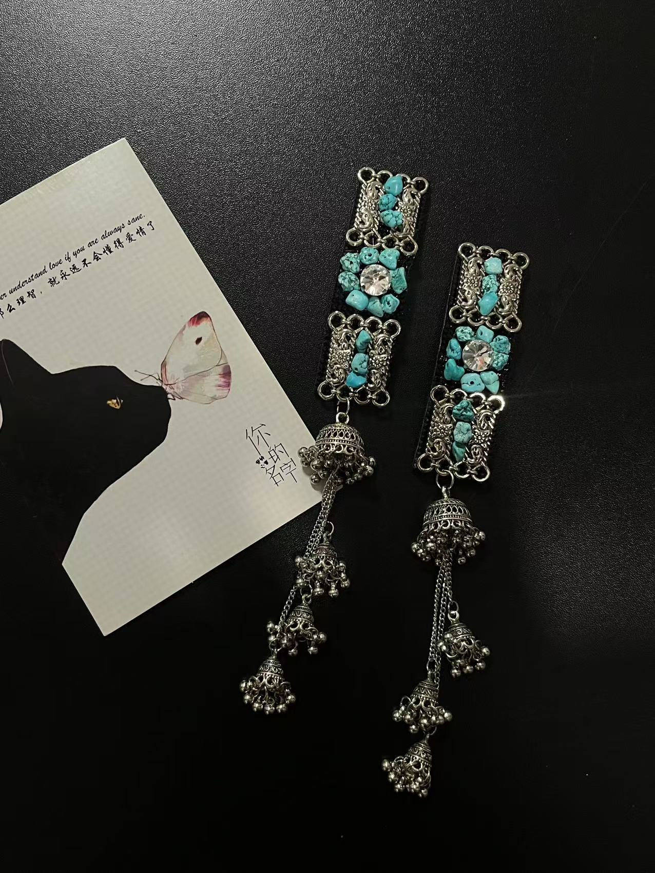 苏阿亚青涯银铃民族风发夹