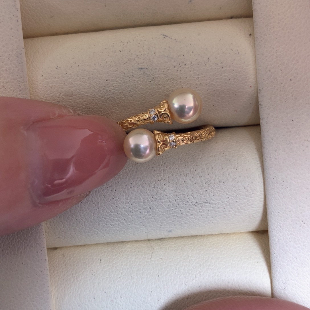 海水珍珠戒指银S925镶嵌