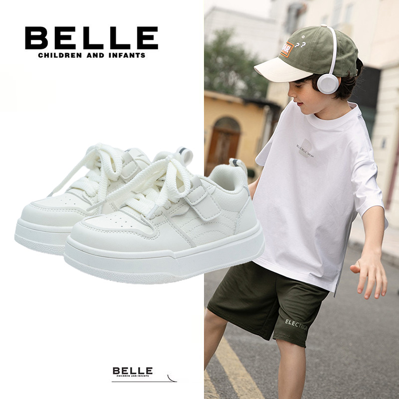 【潮流时尚】百丽童鞋秋冬季新品男女童校园时尚运动百搭休闲板鞋