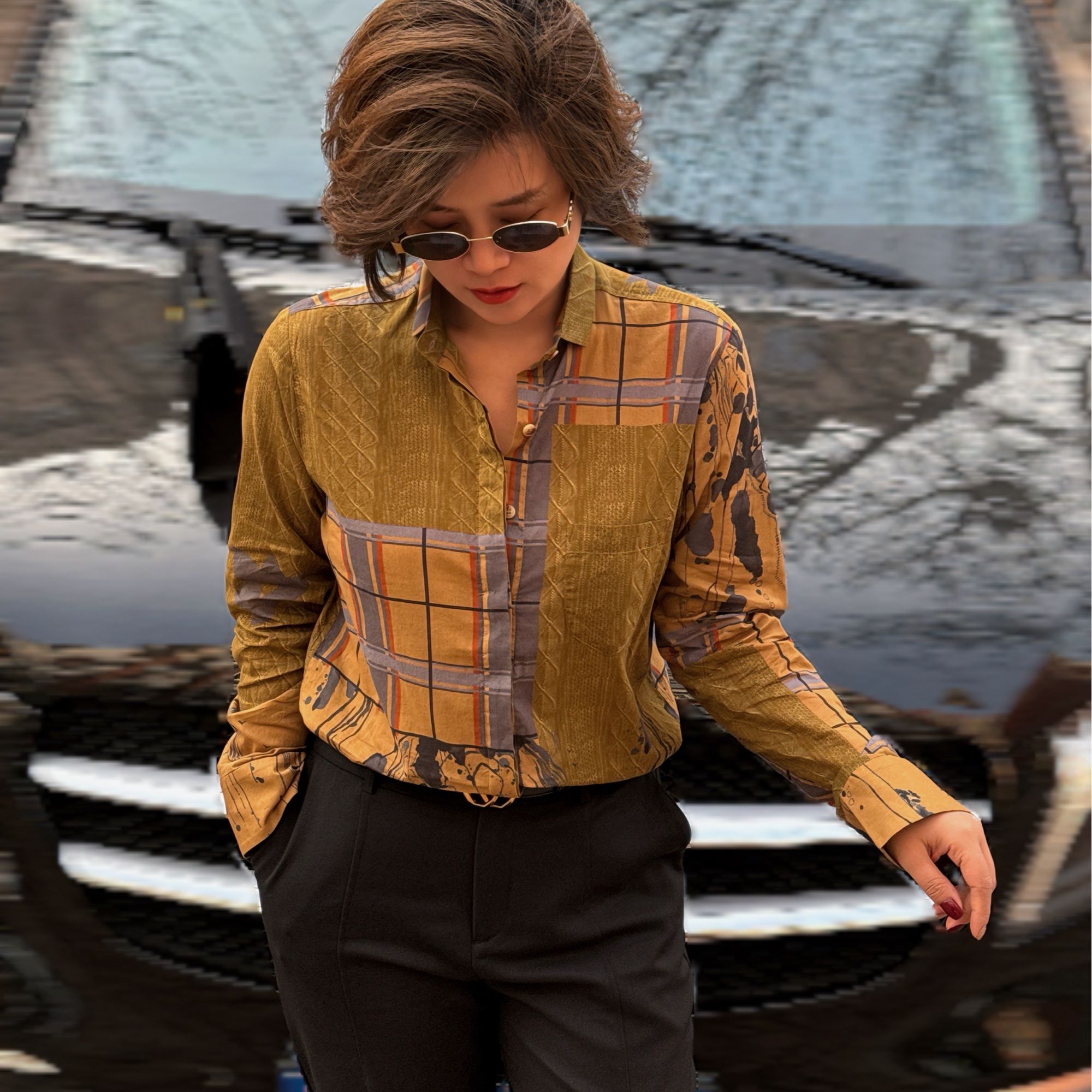 伴月伊人高定古月花色衬衣（25211年终宠粉款）