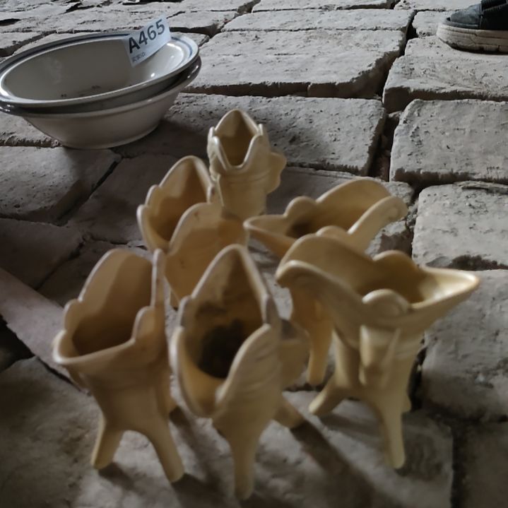 陶瓷粗瓷摆件六支
