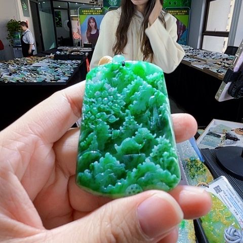 翡翠未镶嵌项链翡翠