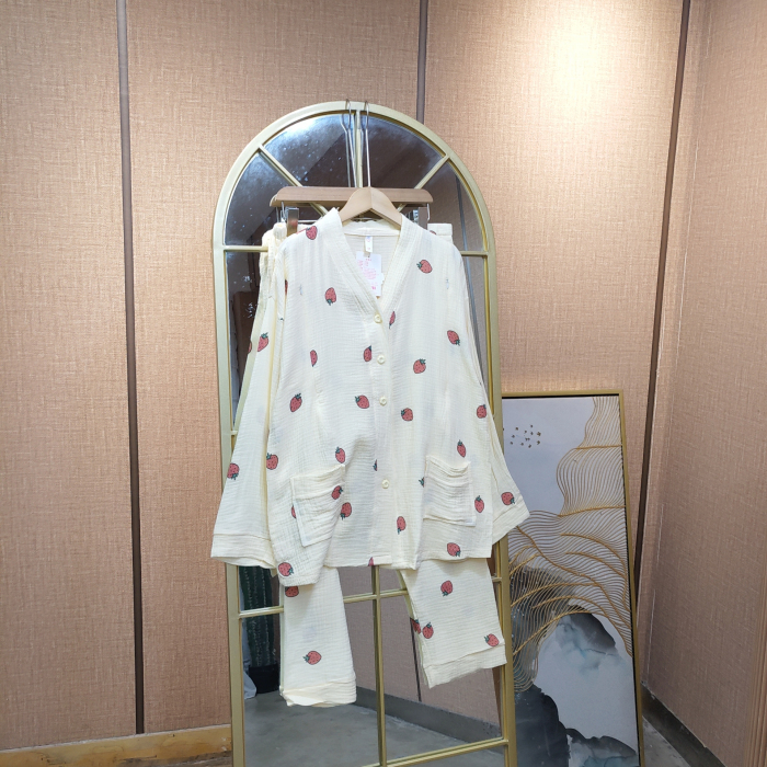 EV117孕妇杏色月子服套装L100-130