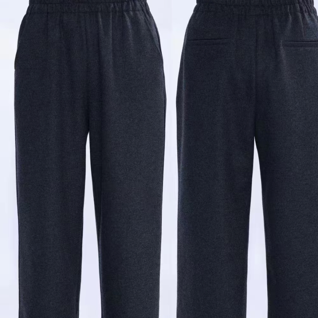 8分羊毛松紧腰法棍裤