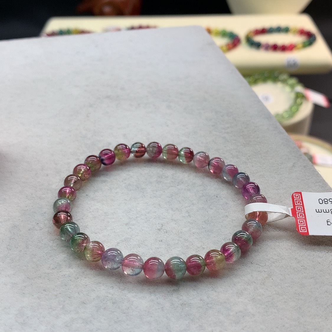 【闪购商品】未镶嵌手链碧玺西瓜单圈5.8