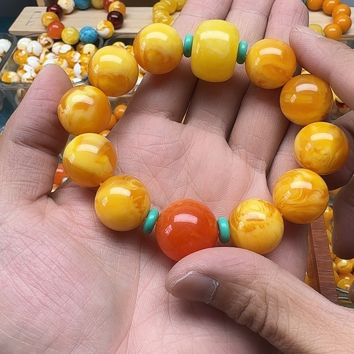 大***8无非金属精品老蜡色素串搭配一条